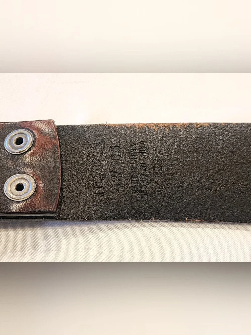 Levi's Black Leather Belt with Signature Metal Buckle Removable